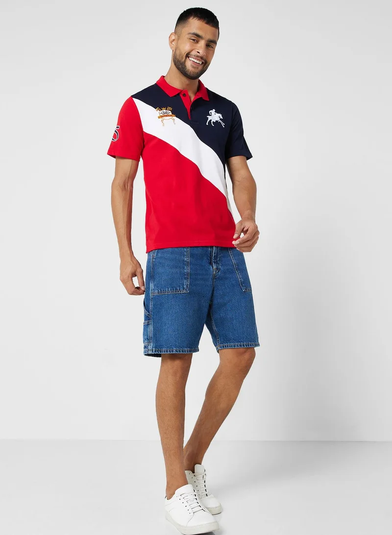 سفنتي فايف تيشيرت بولو بنمط كتل الألوان